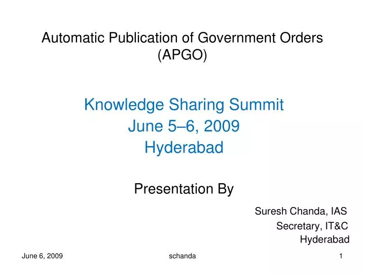 automatic publication of government orders apgo