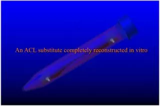 An ACL substitute completely reconstructed in vitro