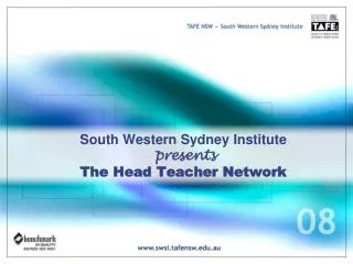 South Western Sydney Institute presents The Head Teacher Network