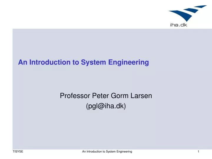 an introduction to system engineering
