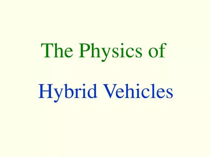 the physics of
