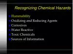 Recognizing Chemical Hazards - slide 1