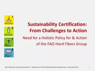 Sustainability Certification: From Challenges to Action