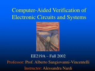 Computer-Aided Verification of Electronic Circuits and Systems