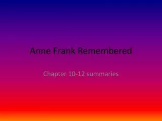 Anne Frank Remembered