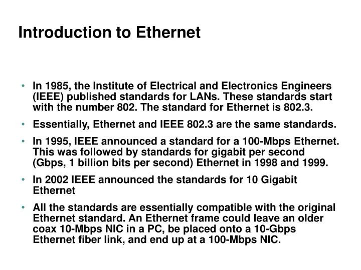 introduction to ethernet