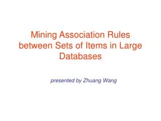 Mining Association Rules between Sets of Items in Large Databases