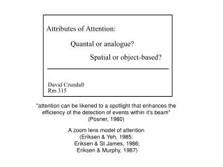 Attributes of Attention: