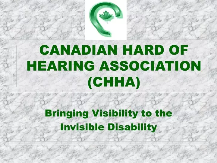 canadian hard of hearing association chha