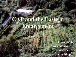 CAP and the Eastern Enlargement