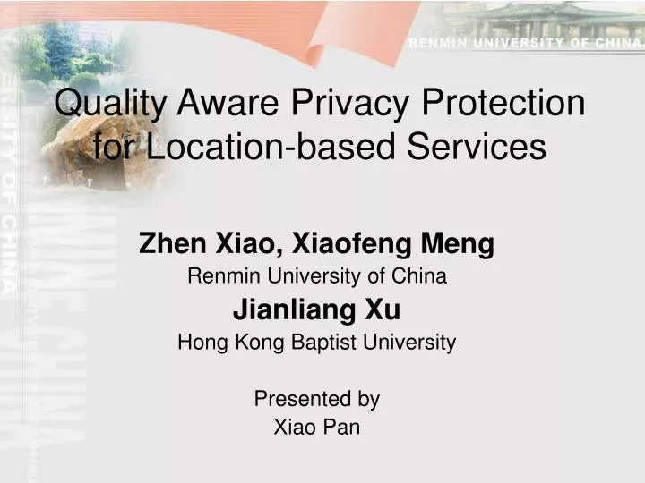 quality aware privacy protection for location based services