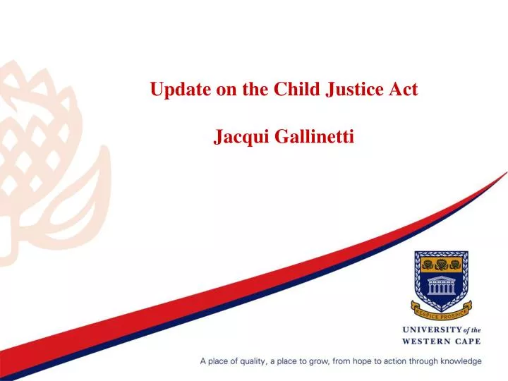 update on the child justice act jacqui gallinetti
