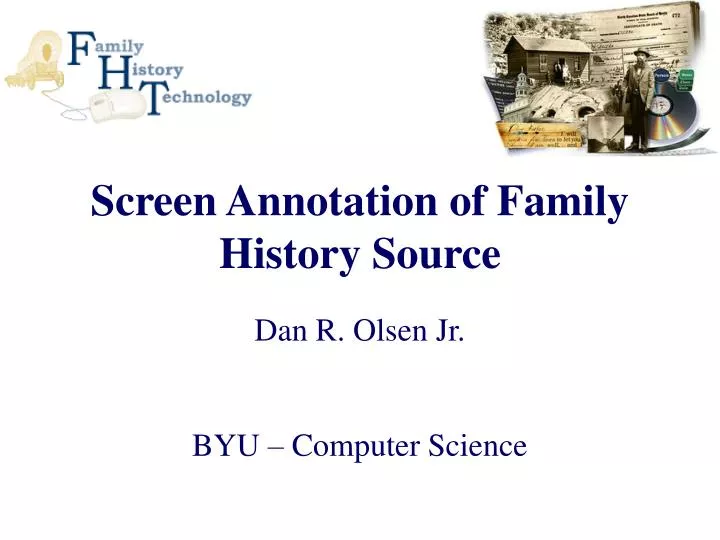 screen annotation of family history source