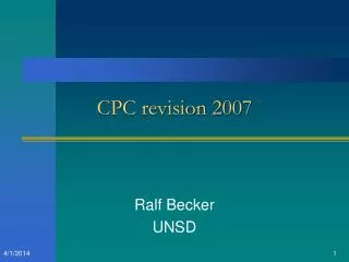 CPC revision 2007