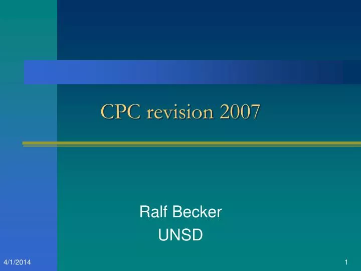 cpc revision 2007
