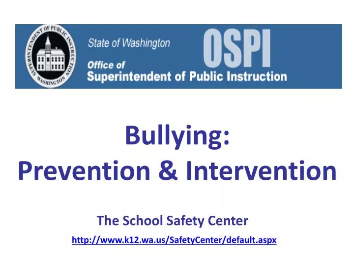 bullying prevention intervention
