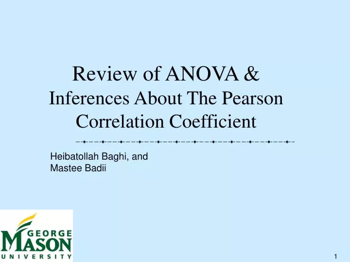review of anova inferences about the pearson correlation coefficient