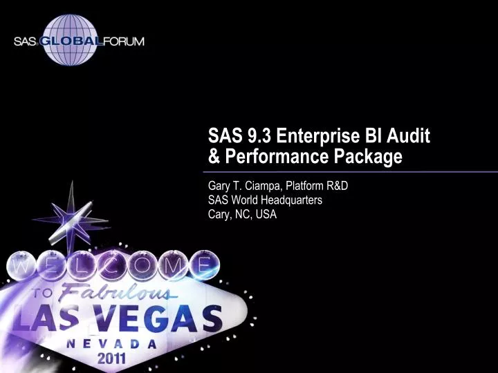 sas 9 3 enterprise bi audit performance package