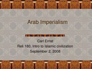 Arab Imperialism