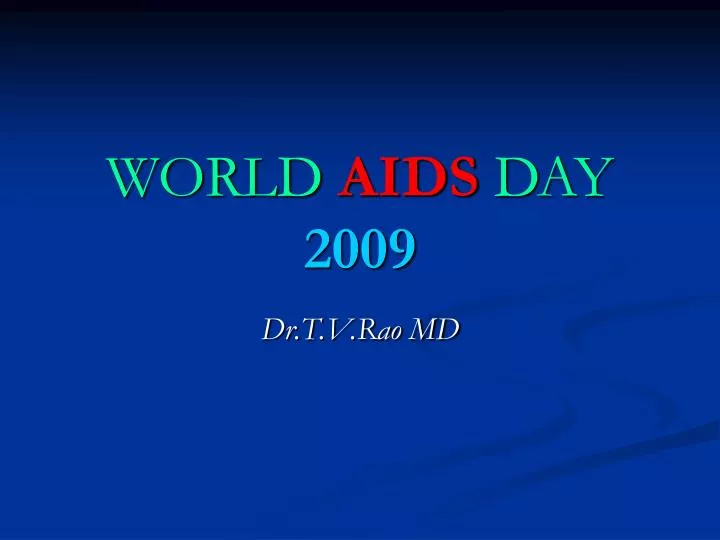 world aids day 2009