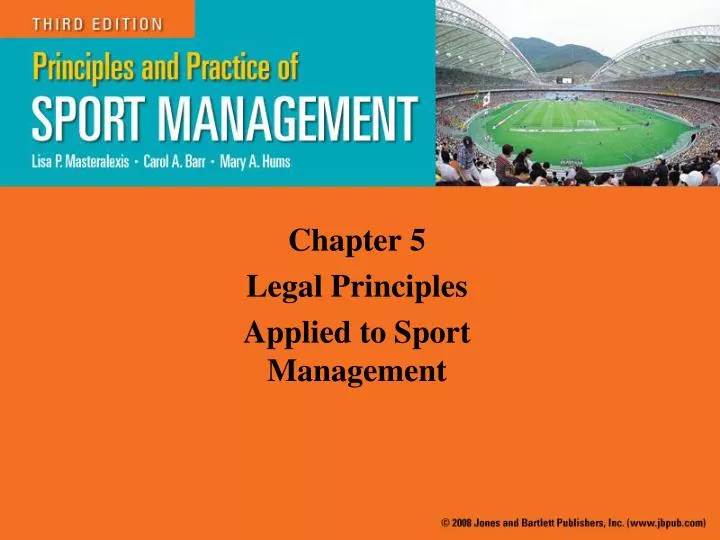 chapter 5 legal principles applied to sport management
