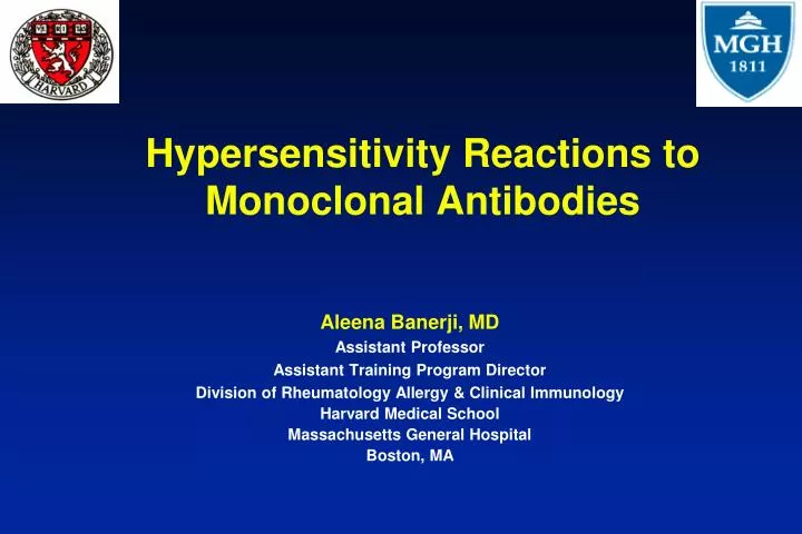 hypersensitivity reactions to monoclonal antibodies