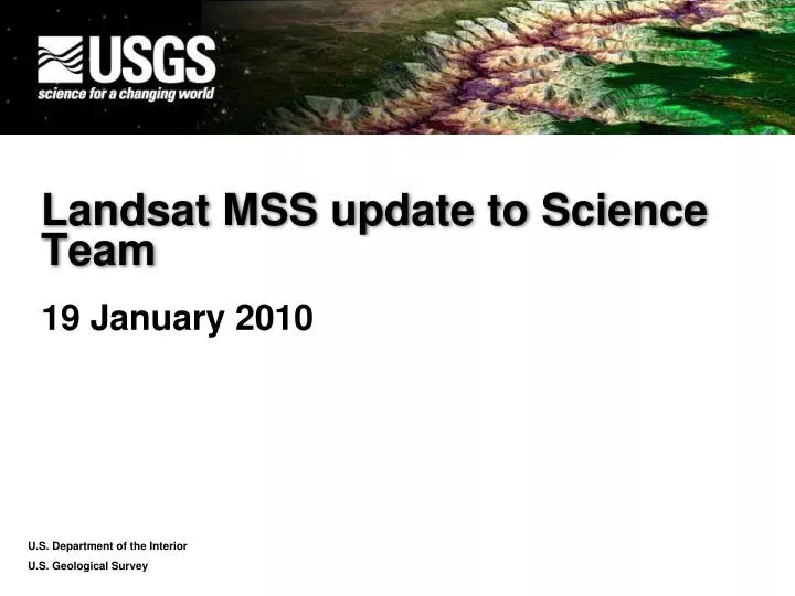 landsat mss update to science team
