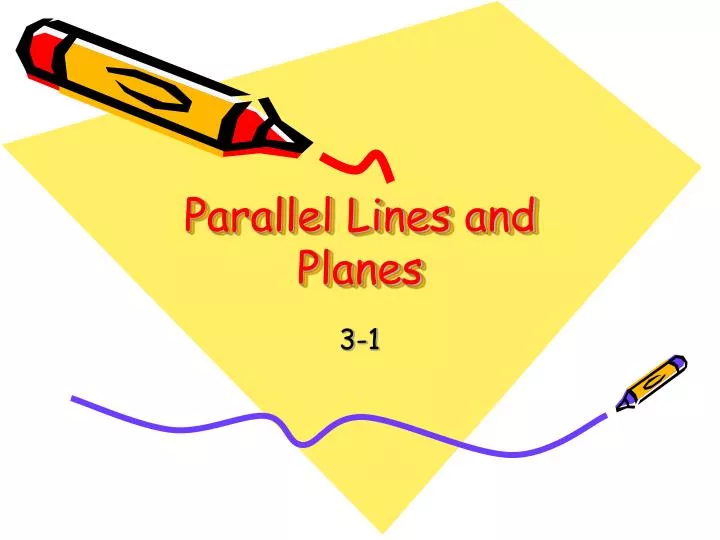 parallel lines and planes