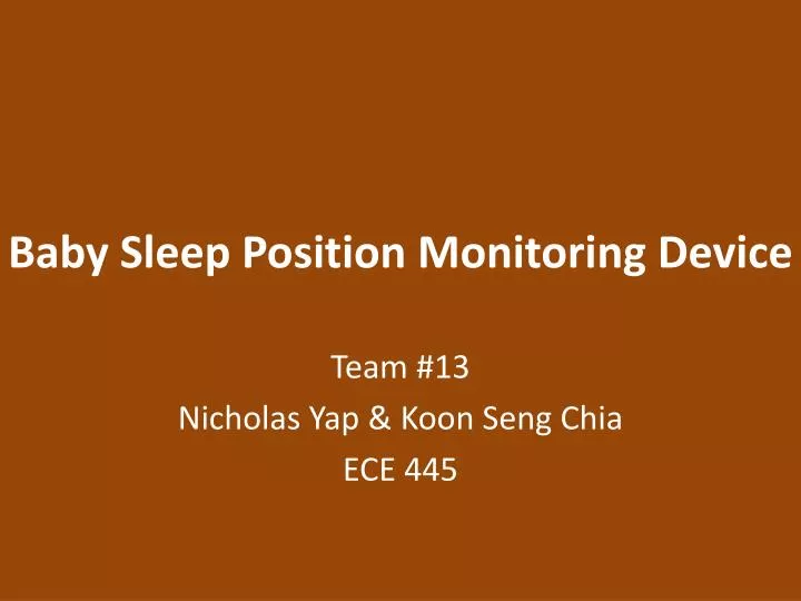 baby sleep position monitoring device