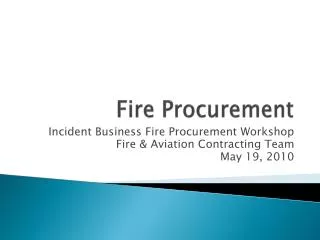 Fire Procurement