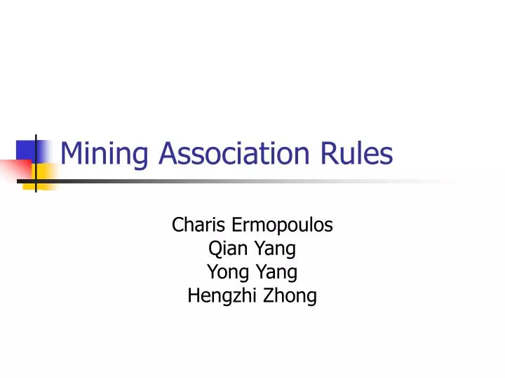 mining association rules