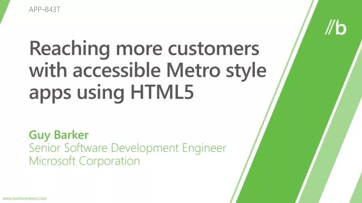reaching more customers with accessible metro style apps using html5