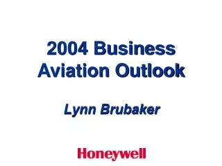 2004 Business Aviation Outlook
