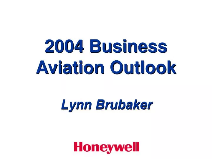 2004 business aviation outlook
