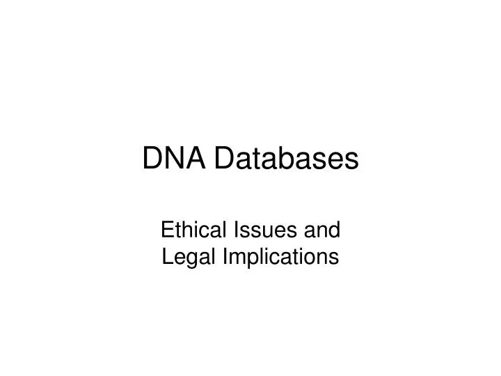 dna databases