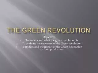 The green Revolution