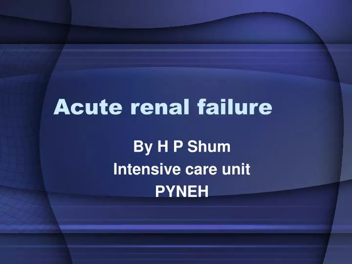 acute renal failure