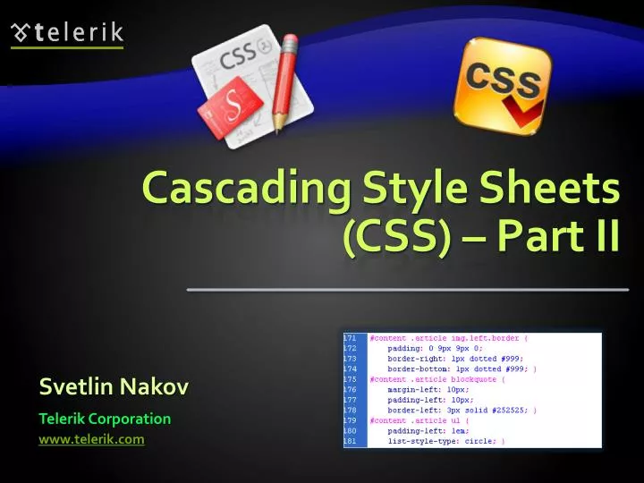 cascading style sheets css part ii
