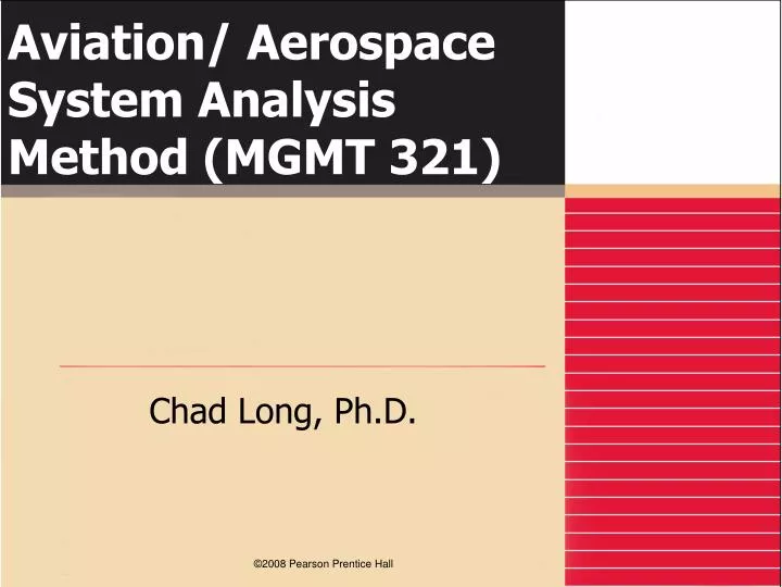 aviation aerospace system analysis method mgmt 321