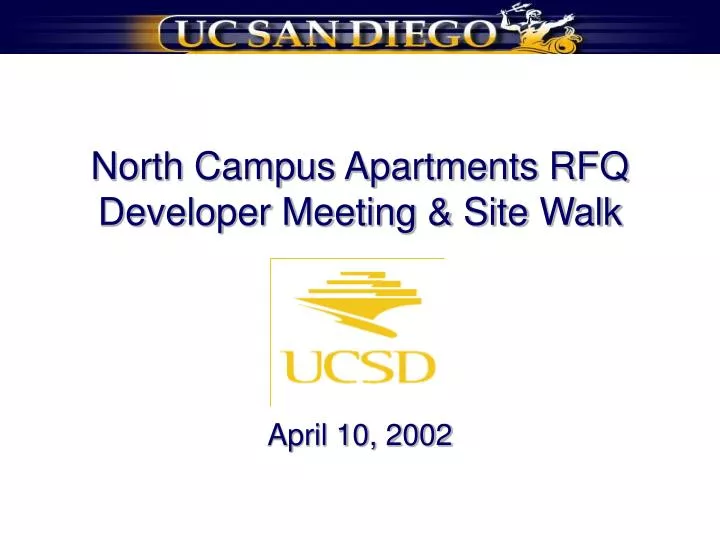 north campus apartments rfq developer meeting site walk april 10 2002