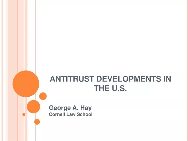 antitrust developments in the u s