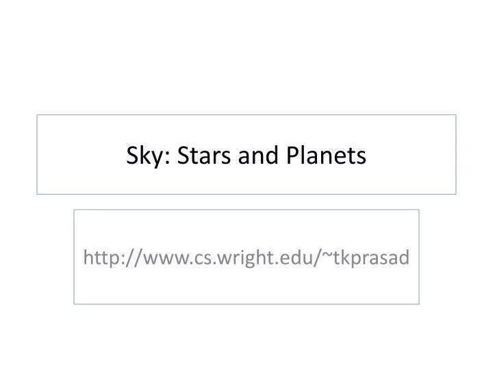sky stars and planets
