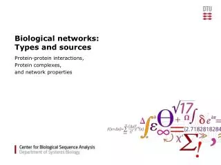 Biological networks: Types and sources