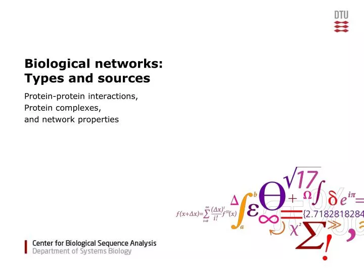 biological networks types and sources