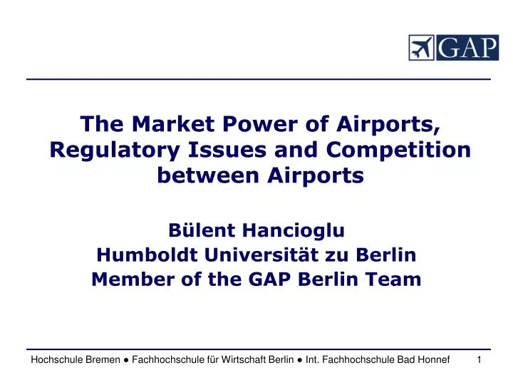 the market power of airports regulatory issues and competition between airports