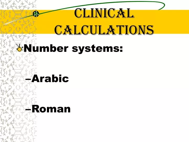 clinical calculations