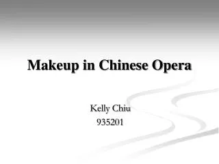 Makeup in Chinese Opera
