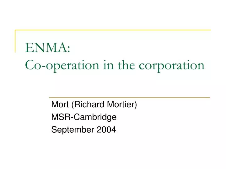 enma co operation in the corporation