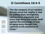 II Corinthians 10:4-5