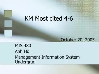 KM Most cited 4-6